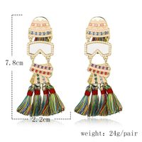 Großhandel Neue Tropfende Farbe Quaste Anhänger Ohrringe Nihaojewelry main image 5