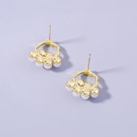 Fashion Special-shaped Geometric Pearl Copper Earrings Wholesale Nihaojewelry main image 5