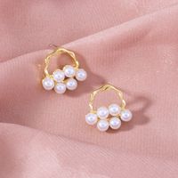 Fashion Special-shaped Geometric Pearl Copper Earrings Wholesale Nihaojewelry main image 6