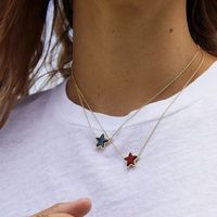 Wholesale Jewelry Color Sequin Star Pendant Necklace Nihaojewelry main image 1