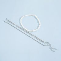Wholesale Jewelry Retro Pearl Chain Anklet Three-piece Set Nihaojewelry main image 5