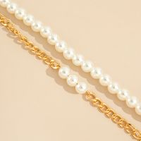 Wholesale Jewelry Simple Pearl Splicing Chain Anklet Two-piece Set Nihaojewelry main image 6