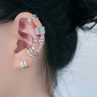 European And American New Geometric Leaves Ear Clip Unique Design Adjustable Opening Trendy Earrings Female Accessories main image 2