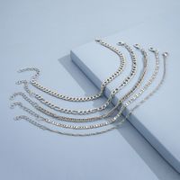 Wholesale Jewelry Simple Thick Snake Chain Anklet Five-piece Set Nihaojewelry main image 5