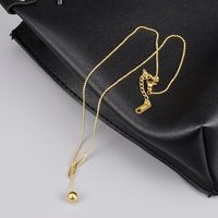 Fashion Korea Metal Ball Tassel Round Bead Chain Titanium Necklace Wholesale Nihaojewelry main image 4