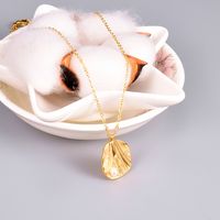 18k Korean New Simple Titanium Shell Pearl Necklace Wholesale Nihaojewelry main image 3