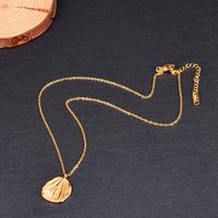 18k Korean New Simple Titanium Shell Pearl Necklace Wholesale Nihaojewelry main image 5