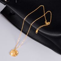 18k Coréen Nouveau Simple Collier De Perles De Coquille De Titane En Gros Nihaojewelry main image 6