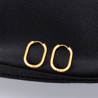 Wholesale Boucles D&#39;oreilles En Fil Rond En Acier Titane Plaqué Or 18 Carats De Style Rétro Nihaojewelry main image 4