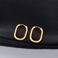 Wholesale Retro Style 18k Gold Plated Titanium Steel Round Wire Earrings Nihaojewelry main image 4