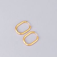 Wholesale Retro Style 18k Gold Plated Titanium Steel Round Wire Earrings Nihaojewelry main image 6