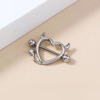Wholesale Jewelry Horns Monster Heart-shaped Stainless Steel Breast Ring Nihaojewelry main image 1