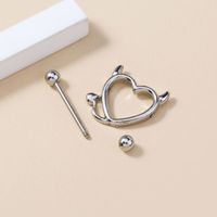 Wholesale Jewelry Horns Monster Heart-shaped Stainless Steel Breast Ring Nihaojewelry main image 4