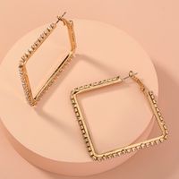 Wholesale Simple Geometric Square Rhinestone Earrings Nihaojewelry main image 1