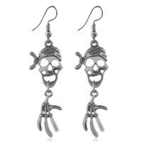 Wholesale Halloween Horror Skull Alloy Earrings 12 Set Nihaojewelry sku image 6