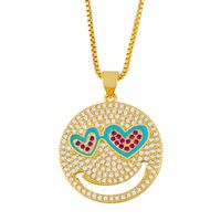 Einfaches Modedesign Diamant Herz Auge Kupfer Schlüsselbein Kette Großhandel Nihaojewelry sku image 3