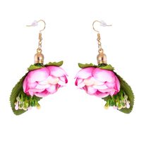 Wholesale Jewelry Color Imitional Flower Pendant Earrings Nihaojewelry sku image 2