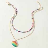 Fashion Candy Color Miyuki Beads  Conch Shell Necklace Wholesale Nihaojewelry sku image 2