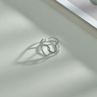 Wholesale Koreanisches Retro-drehseil Edelstahl Offener Ring Nihaojewelry sku image 7