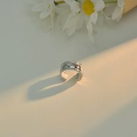 Wholesale Koreanisches Retro-drehseil Edelstahl Offener Ring Nihaojewelry sku image 2