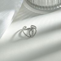 Wholesale Koreanisches Retro-drehseil Edelstahl Offener Ring Nihaojewelry sku image 5