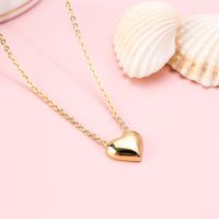 Simple Style Heart Titanium Steel Plating Necklace sku image 1