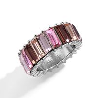 Luxurious Rectangle Glass Alloy Wholesale Rings sku image 5