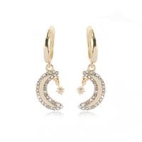 Wholesale Fashion Pin Butterfly Stars Moon Copper Buckle Earrings Set Nihaojewelry sku image 3