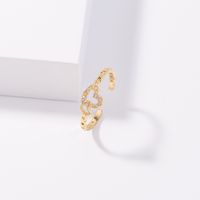Herzförmiger Einfacher Eingelegter Zirkonring Großhandelsschmuck Nihaojewelry sku image 1