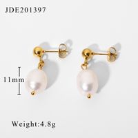 Fashion Geometric Plating Stainless Steel Gold Plated Earrings sku image 2