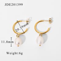 Fashion Geometric Plating Stainless Steel Gold Plated Earrings sku image 1