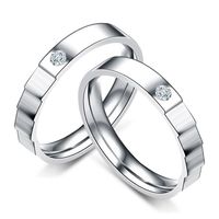 Japonais Et Coréen De Mode Titane Acier Diamant-clouté Anneau Strass Anneau Personnalisé Creative Acier Inoxydable Couple Strass Bague De Femme Européen Et Américain Bijoux En Gros sku image 2