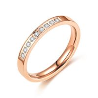 Korean Simple Fashion Diamond Stainless Steel Ring Wholesale Nihaojewelry sku image 7