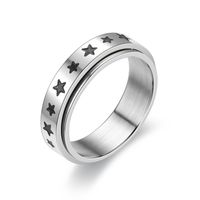 Cross-border New Titanium Steel Rotatable Ring Men's European And American Fashion Stainless Steel Love Couple Ring Japanese And Korean Jewelry sku image 19
