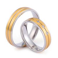 2020 European And American New Stainless Steel Frosted Ring Female Titanium Steel Diamond Couple Ring Korean Jewellery Wholesale main image 1