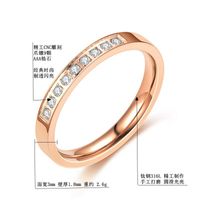 Korean Simple Fashion Diamond Stainless Steel Ring Wholesale Nihaojewelry main image 4