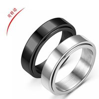 Korea Simple New Stainless Steel Rotatable Ring Wholesale Nihaojewelry main image 6