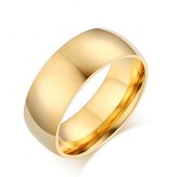 8mm Korean Fashion Stainless Steel Smooth Plain Ring Wholesale Nihaojewelry main image 2