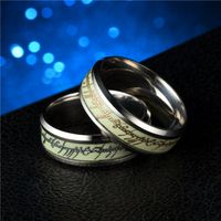 Cross-border Ornament Stainless Steel Luminous Ring Fluorescent Stall Supply Titanium Steel Magic Ring The Lord Of The Rings Wholesale main image 2