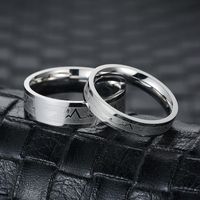 New Korean Popular Ecg Heartbeat Stainless Steel Ring  Wholesale Nihaojewelry main image 5