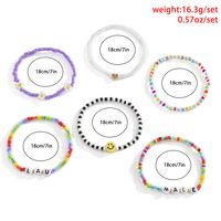 Wholesale Jewelry Bohemian Style Color Letter Heart Beaded Bracelet Set Nihaojewelry main image 5