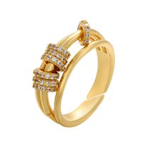 Wholesale Fashion Three-layer Small Circle Micro Inlaid Zircon Ring Nihaojewelry main image 4