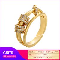 Wholesale Fashion Three-layer Small Circle Micro Inlaid Zircon Ring Nihaojewelry main image 6