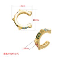 Colored Diamond Wolf Teeth Geometric Ear Bone Clip Wholesale Nihaojewelry main image 4