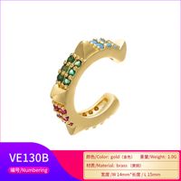 Colored Diamond Wolf Teeth Geometric Ear Bone Clip Wholesale Nihaojewelry main image 6