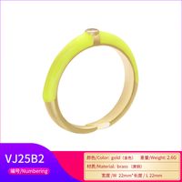 Wholesale New Style Oil Drop Color Micro Inlaid Zircon Ring Nihaojewelry main image 4