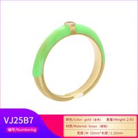 Wholesale New Style Oil Drop Color Micro Inlaid Zircon Ring Nihaojewelry main image 5