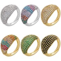 Wholesale New Color Diamond Opening Adjustable Wide Face Thick Ring Nihaojewelry main image 1