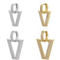 En Gros Micro-clouté Zircon Boucles D'oreilles Triangle Inversé Boucles D'oreilles Nihaojewelry main image 1