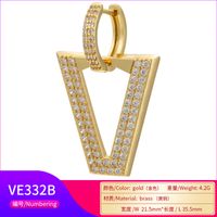 Wholesale Micro-studded Zircon Earrings Inverted Triangle Earrings Nihaojewelry main image 5
